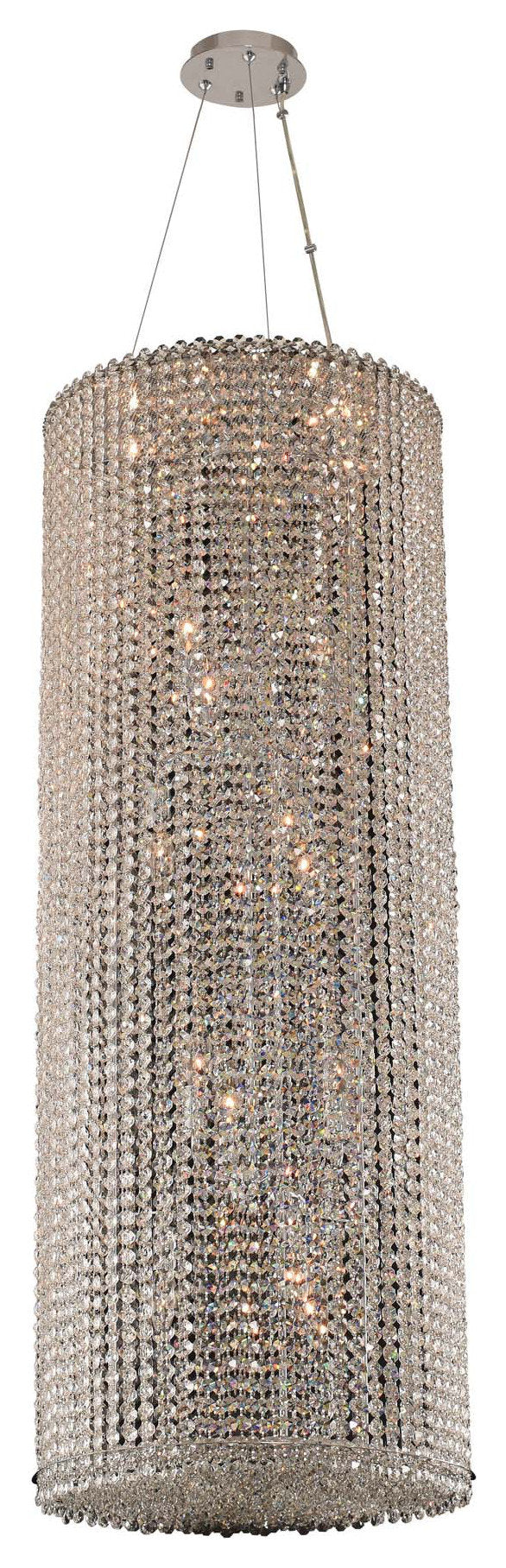Torre 18x49" 18-Light Modern Large Pendants by AllegriBy Allegri Crystal by Kalco Lighting