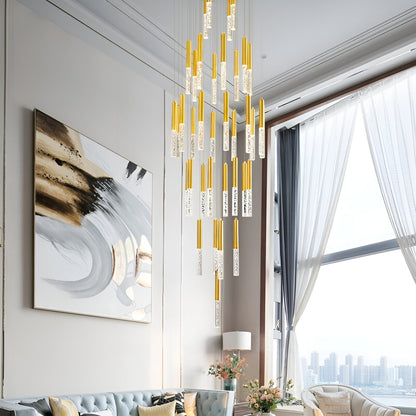 Manarola | Long LED Spiral Chandelier, 28 Lights (Spiral)By Miron Demid LLC