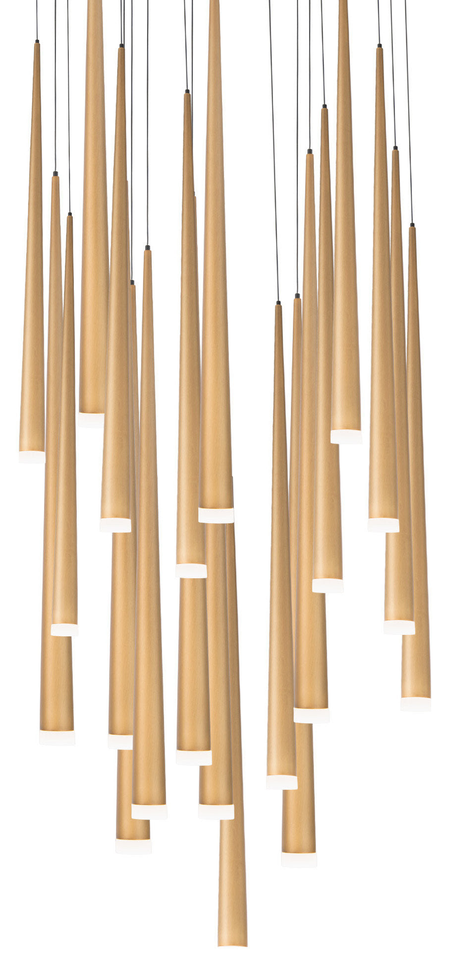 Modern Forms PD-41821R Cascade 21 Light 26"W LED Crystal Multi - Aged BrassBy Modern Forms