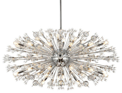 Elegant Lighting 2500D48C Vera 48 inch crystal starburst oval pendant in chromeBy Elegant Furniture & Lighting