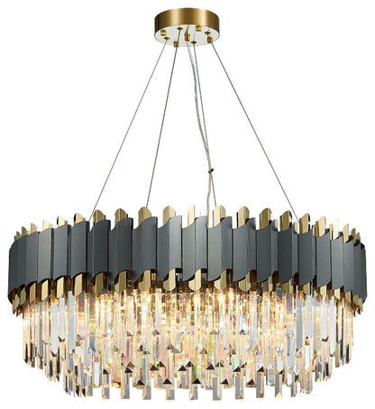 Alfianello | Creative Drum Crystal Hanging Lighting For Living Room, Dia31.5"By Miron Demid LLC