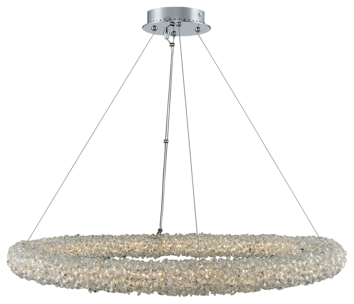 Lina 32x2" 1-Light Contemporary Large Pendants by AllegriBy Allegri Crystal by Kalco Lighting