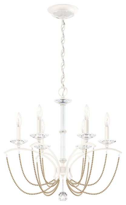 Schonbek Bc7106N-06Pbz 6 Light Crystal Chandelier, WhiteBy Schonbek
