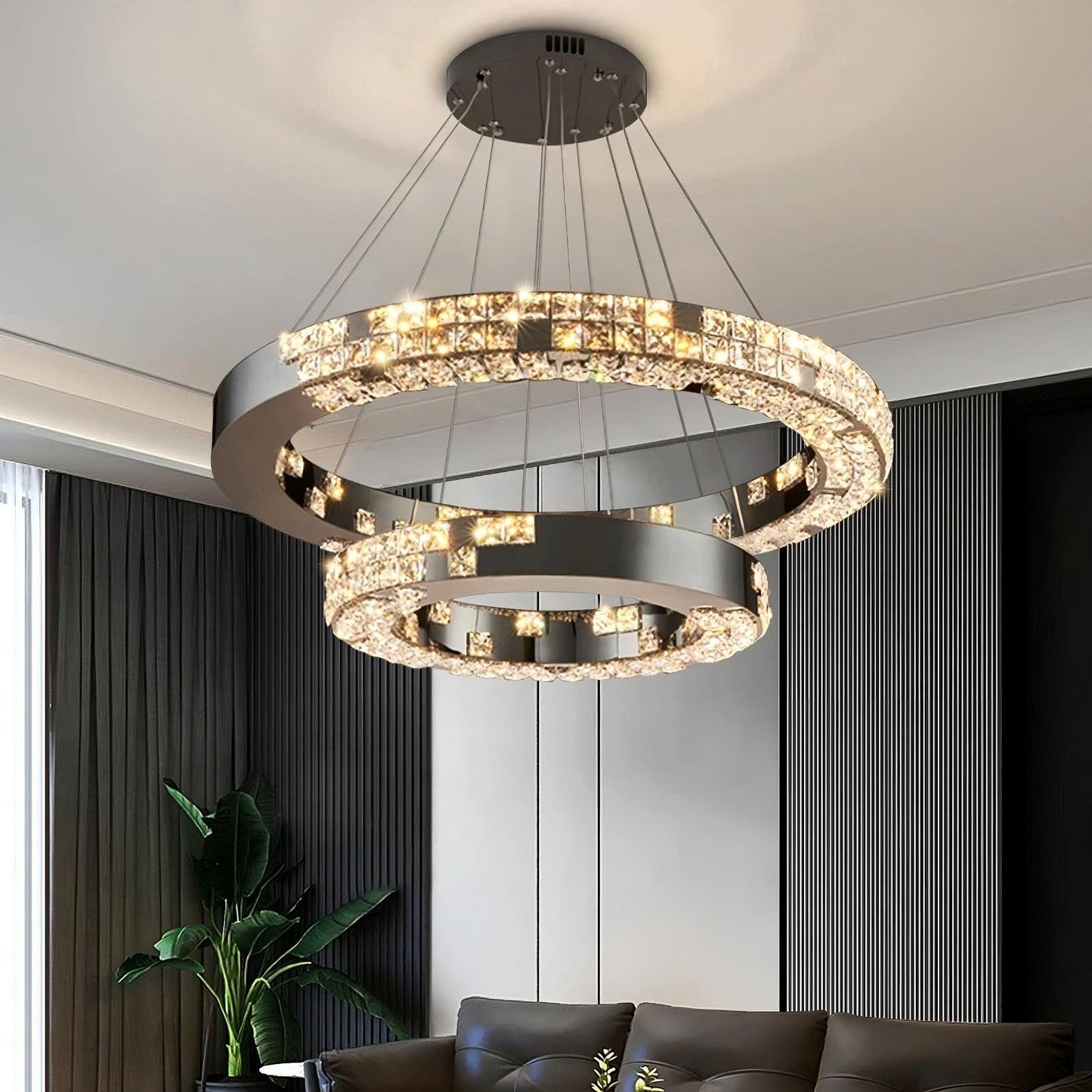 Bacci 2-Tier Crystal Ceiling ChandelierBy MORSALE