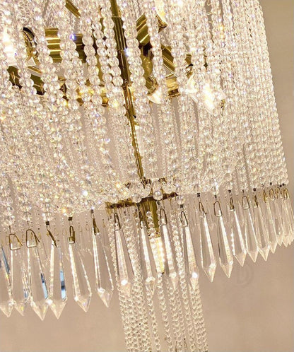 Deiva Marina | Luxury Large Spiral Crystal Chandelier for StaircaseBy Miron Demid LLC