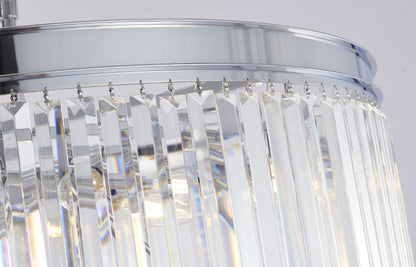 36" 34-Light Brass Metal 7-Tier Chandelier With Clear Crystals, Chrome, D36'' H72''By Design Living