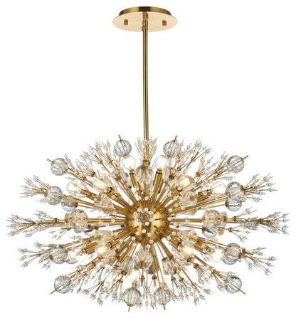 Elegant Lighting 2500D36 Vera 24 Light 36"W Crystal Sputnik - GoldBy Elegant Furniture & Lighting