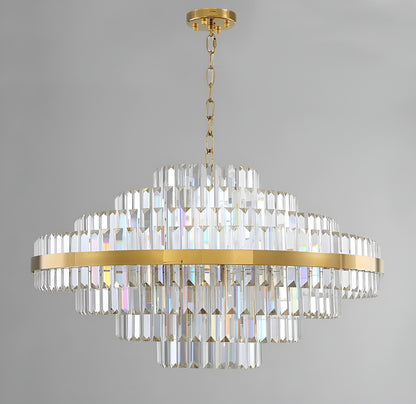 Calenzana | Large Chic Hanging Crystal Chandelier, 39.4''By Miron Demid LLC