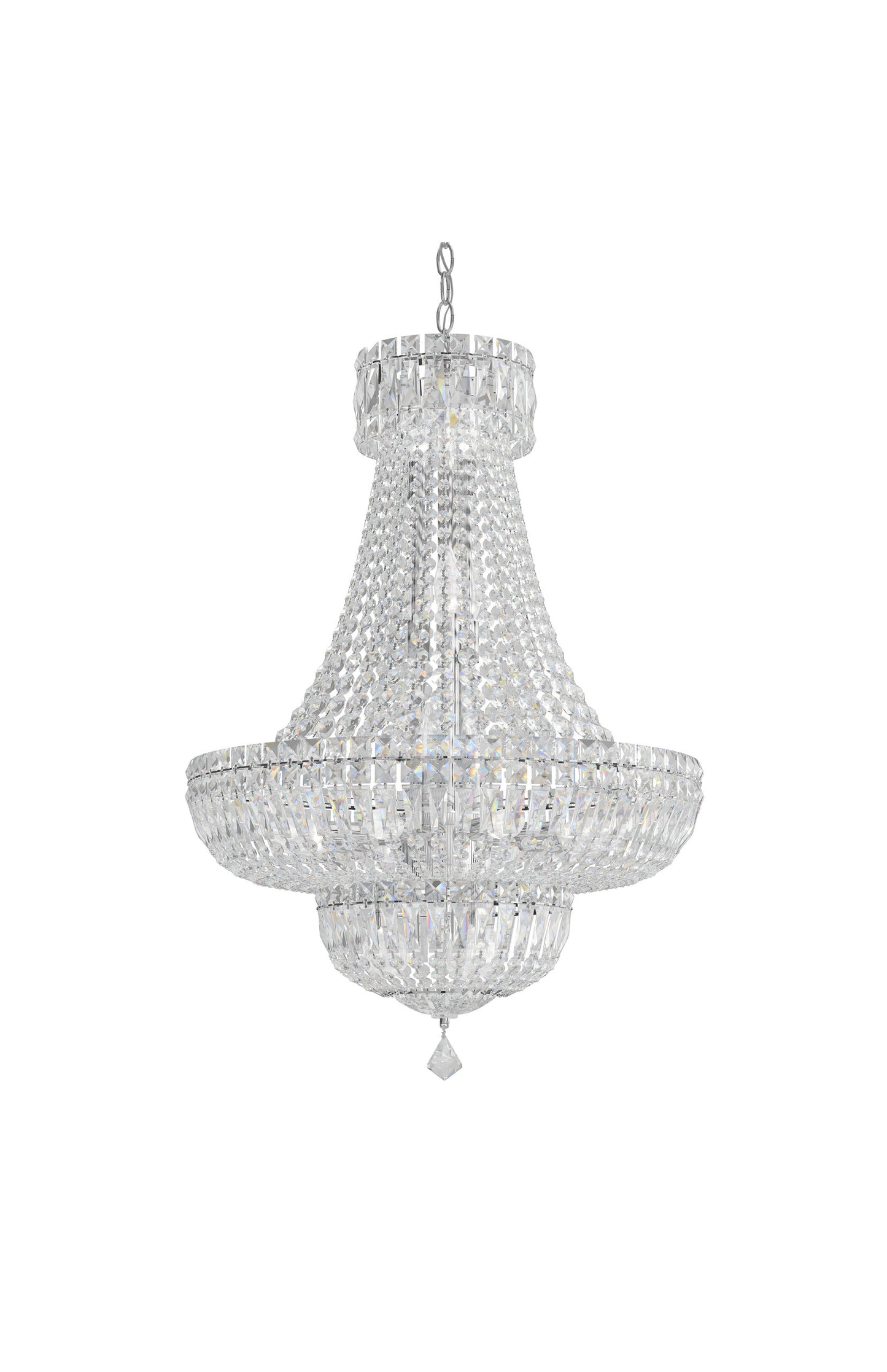 Petit Crystal Deluxe 20 Light Chandelier Silver Crystals SwarovskiBy Schonbek