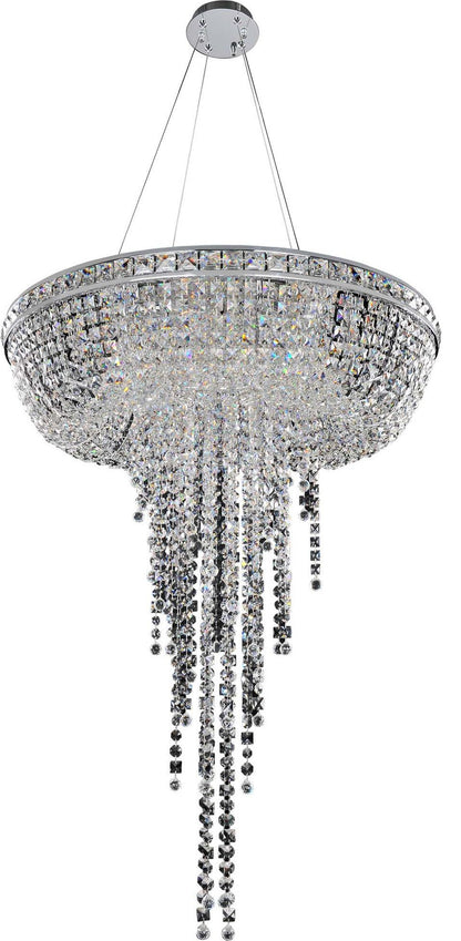 Cascata Convertible Pendant, Flush Mount, Chrome, 32"By KALCO LIGHTING