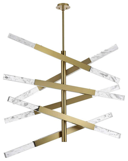 Ari 12 Light Pendant, Satin GoldBy Elegant Furniture & Lighting
