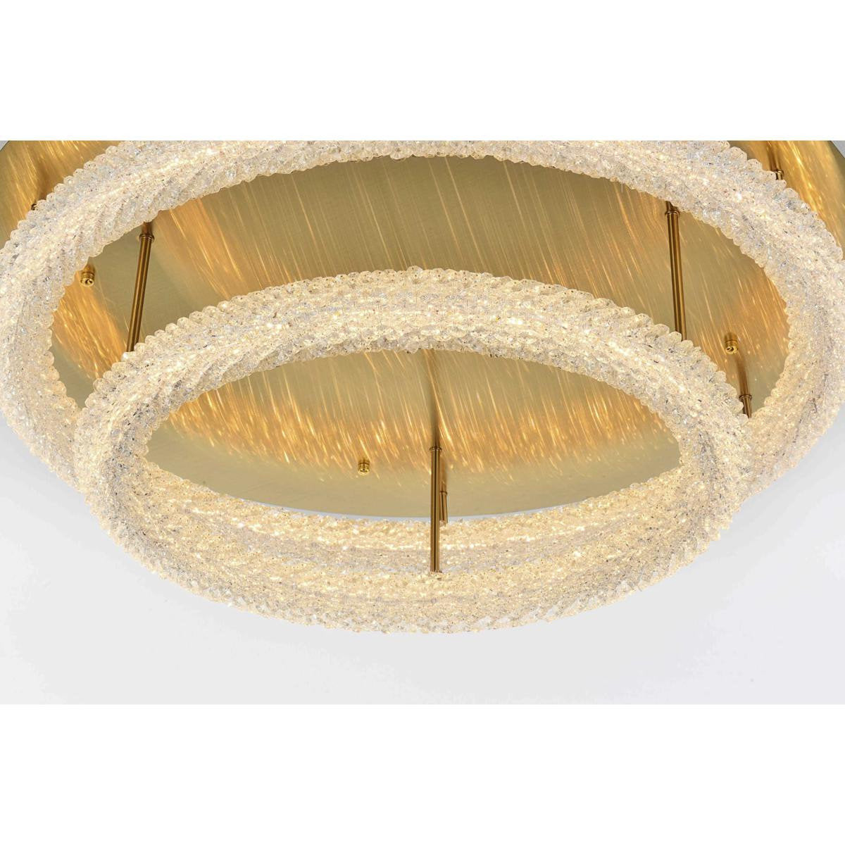 Bowen 2 Light Flush Mount, Satin GoldBy Elegant Furniture & Lighting
