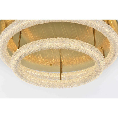 Bowen 2 Light Flush Mount, Satin GoldBy Elegant Furniture & Lighting