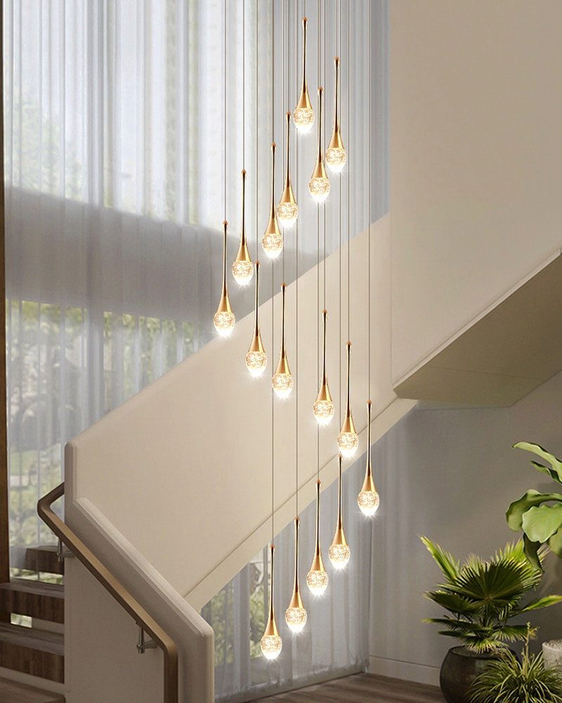 Stresa | Spiral Design Staircase Chandelier, 25 LightsBy Miron Demid LLC