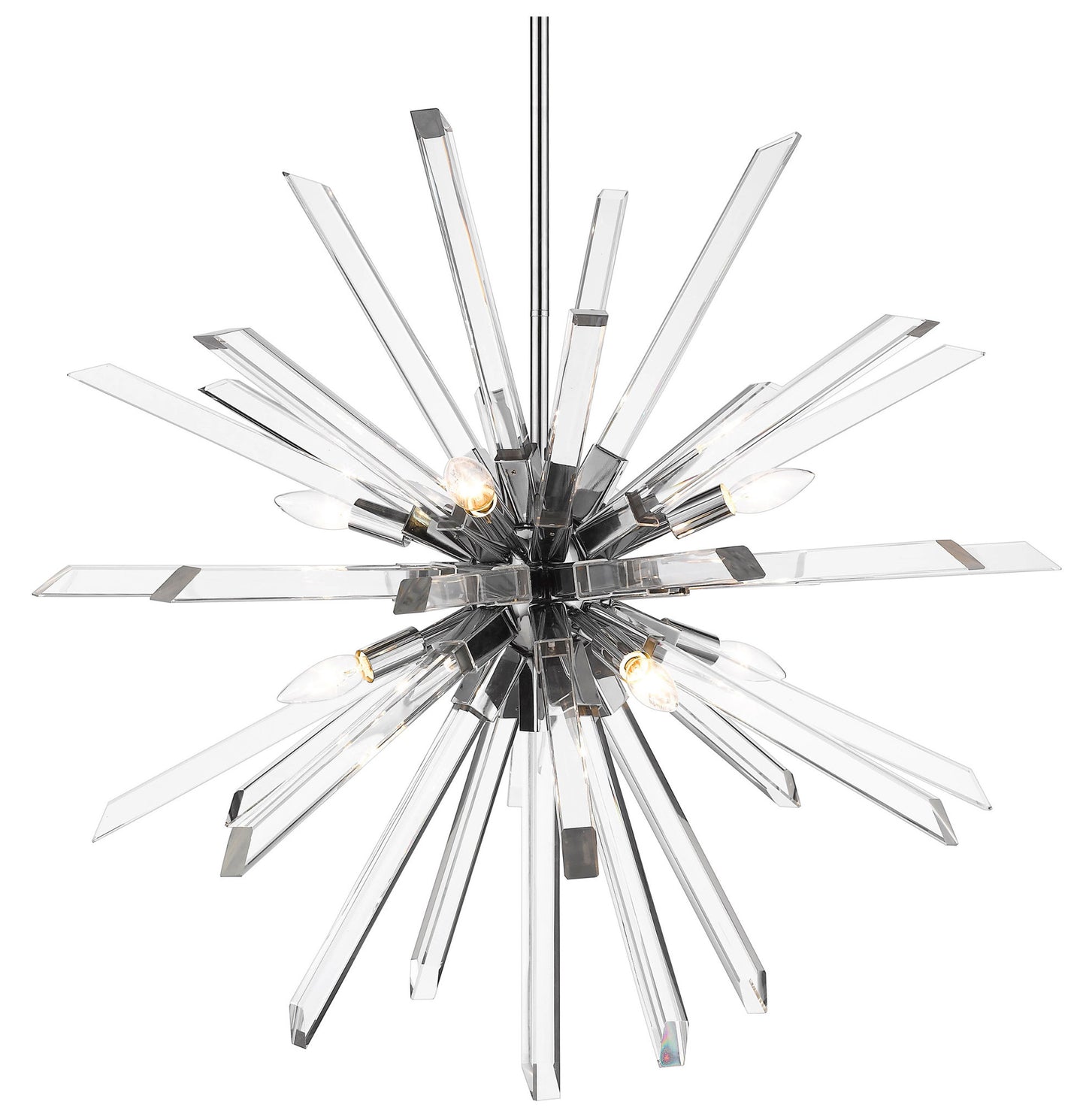 Z-Lite 4003-8 Burst 8 Light 33"W Crystal Globe Sputnik Chandelier - ChromeBy Z-LIte