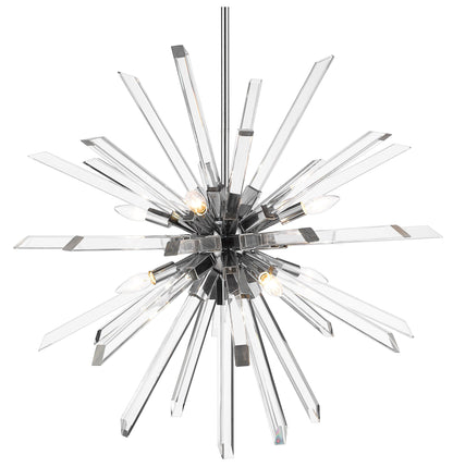 Z-Lite 4003-8 Burst 8 Light 33"W Crystal Globe Sputnik Chandelier - ChromeBy Z-LIte