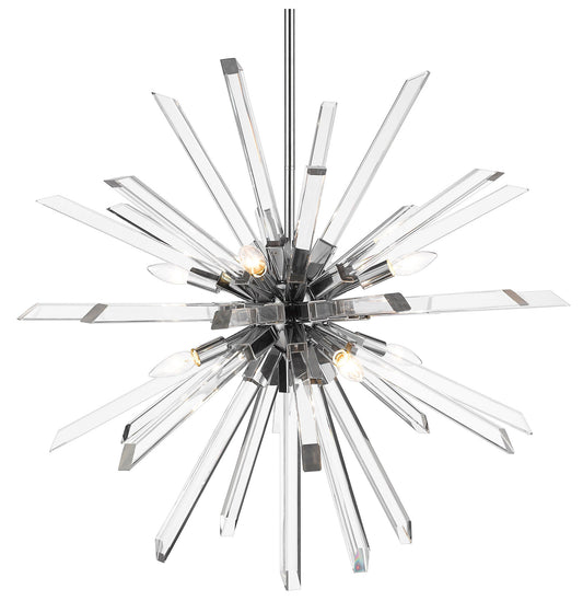 Z-Lite 4003-8 Burst 8 Light 33"W Crystal Globe Sputnik Chandelier - ChromeBy Z-LIte