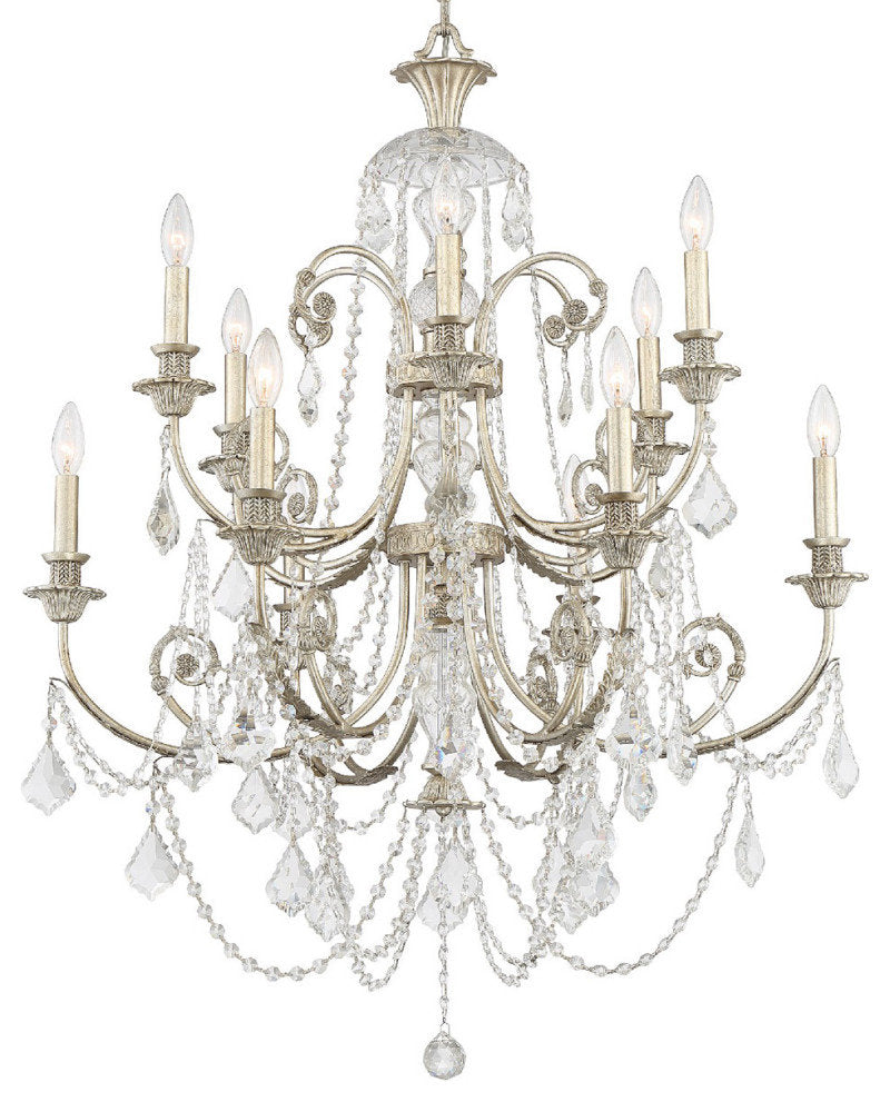 Regis 12 Light Swarovski Strass Crystal Silver ChandelierBy Crystorama Lighting