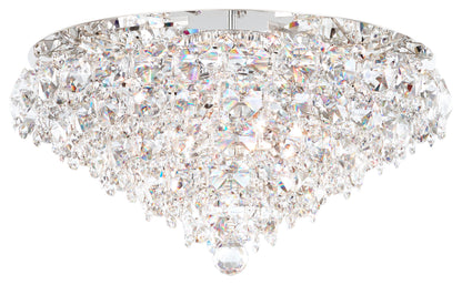 Schonbek Bn1424N-401S 6 Light Crystal Semi-Flush, Polished Stainless SteelBy Schonbek