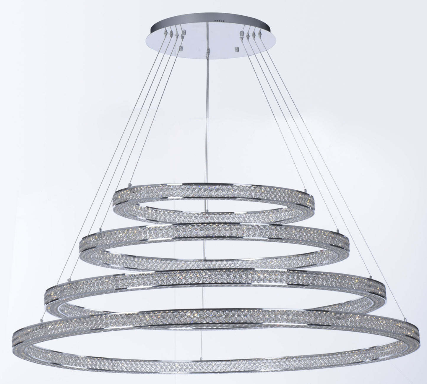 Maxim 39779 Eternity 60" Adjustable Ring LED Crystal Pendant - Polished ChromeBy Maxim Lighting International