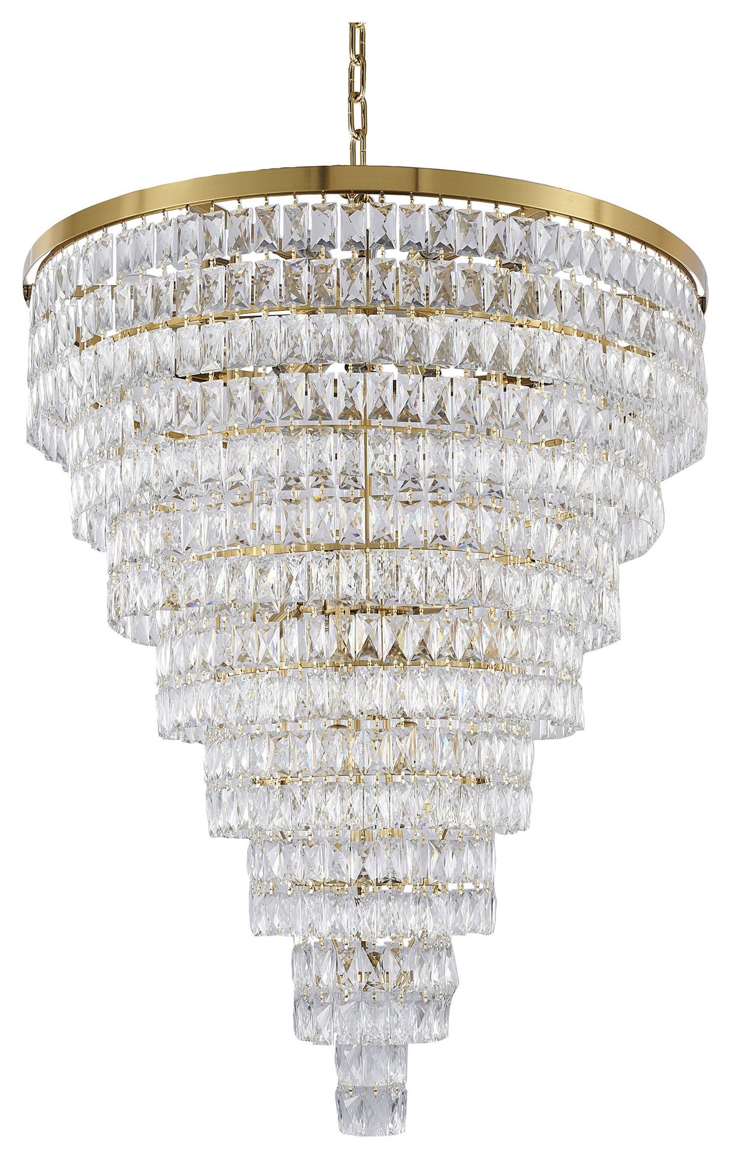 30-Light D36'' Gold Eight Tier ChandelierBy Design Living