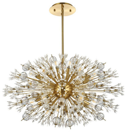 Elegant Lighting 2500D36SG Vera 36 inch crystal starburst oval pendant in goldBy Elegant Furniture & Lighting