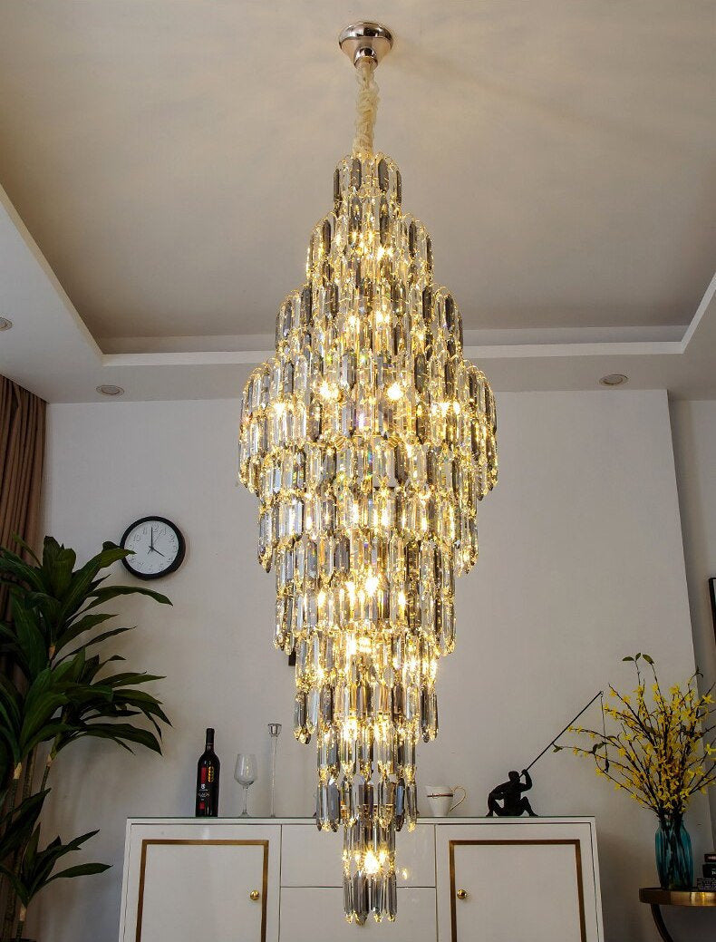 Saint-Cezaire-sur-Siagne | Stunning Large Crystal Chandelier, Dia31.5"By Miron Demid LLC