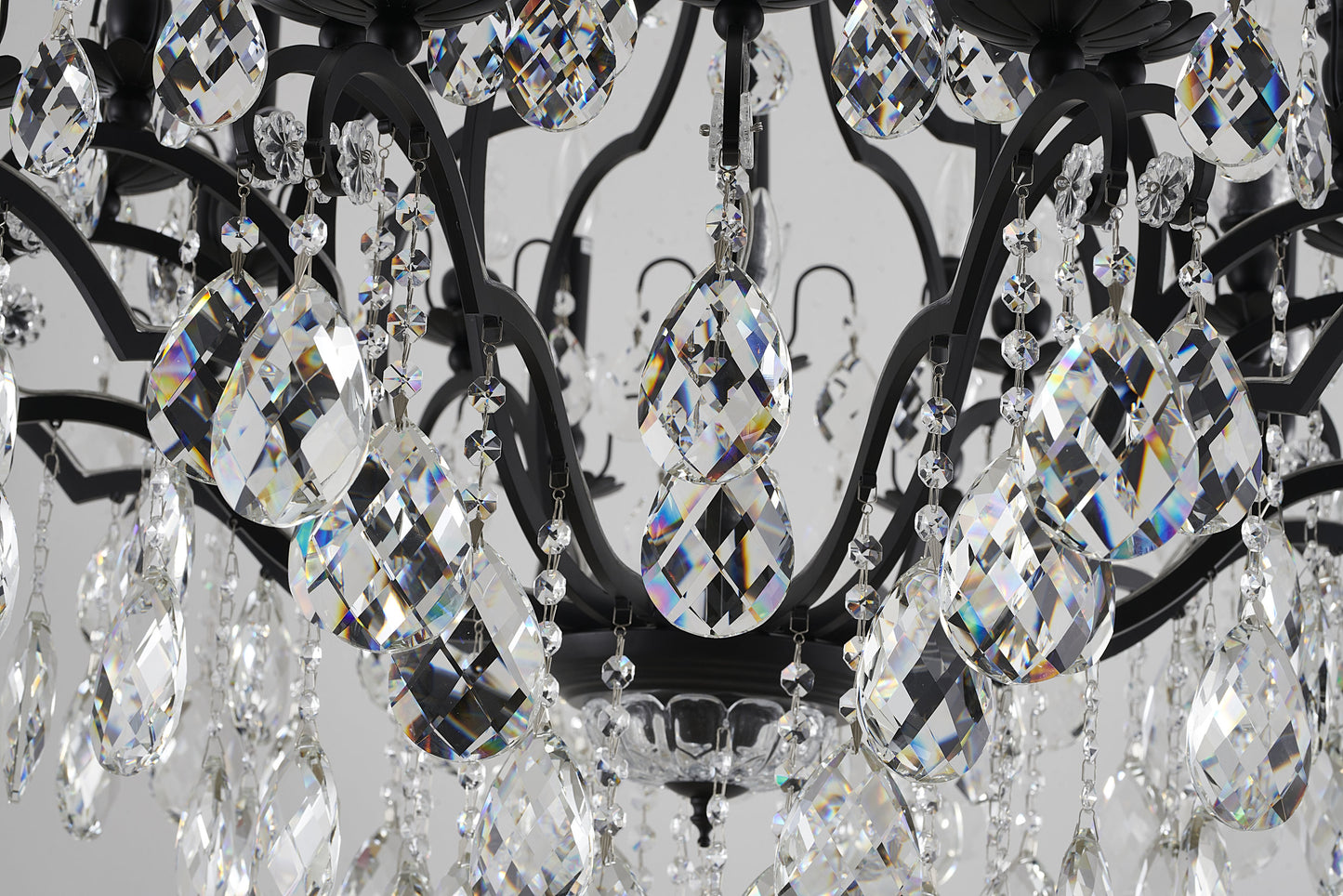 Clear Crystal Chandelier, Sandy BlackBy Design Living
