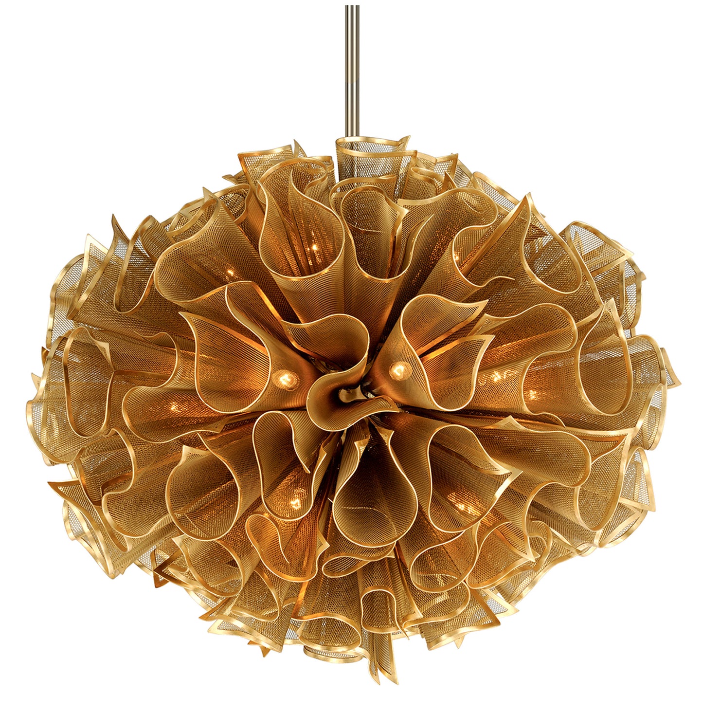 Pulse Pendant, Gold Leaf Finish, 45"By Corbett Lighting