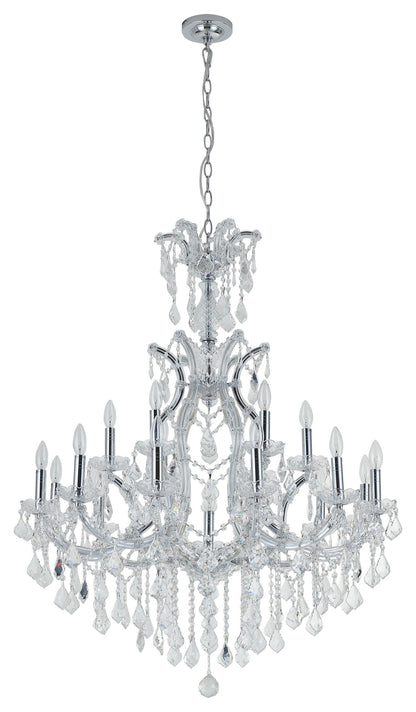 19-Light Chrome Crystal ChandelierBy Design Living