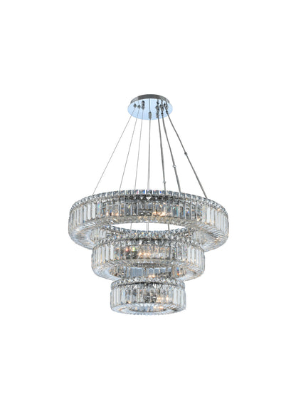 Rondelle 26x12" 18-Light Contemporary Large Pendants by AllegriBy Allegri Crystal by Kalco Lighting