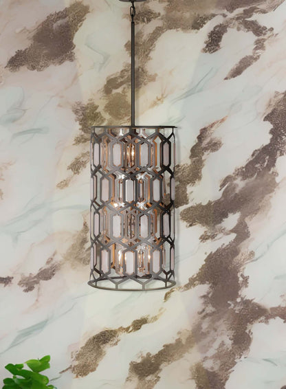 Minka Lavery 3586 Hexly 9 Light 16"W Crystal Pendant - CoalBy Minka Aire