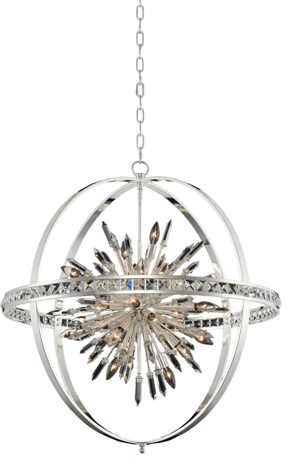 Angelo Pendant, Polished Silver, 36"By KALCO LIGHTING