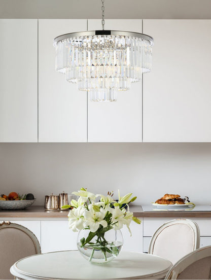 Elegant 1231D32PN/RC Sydney 17-Light Polished Nickel Chandelier ClearBy Elegant Furniture & Lighting