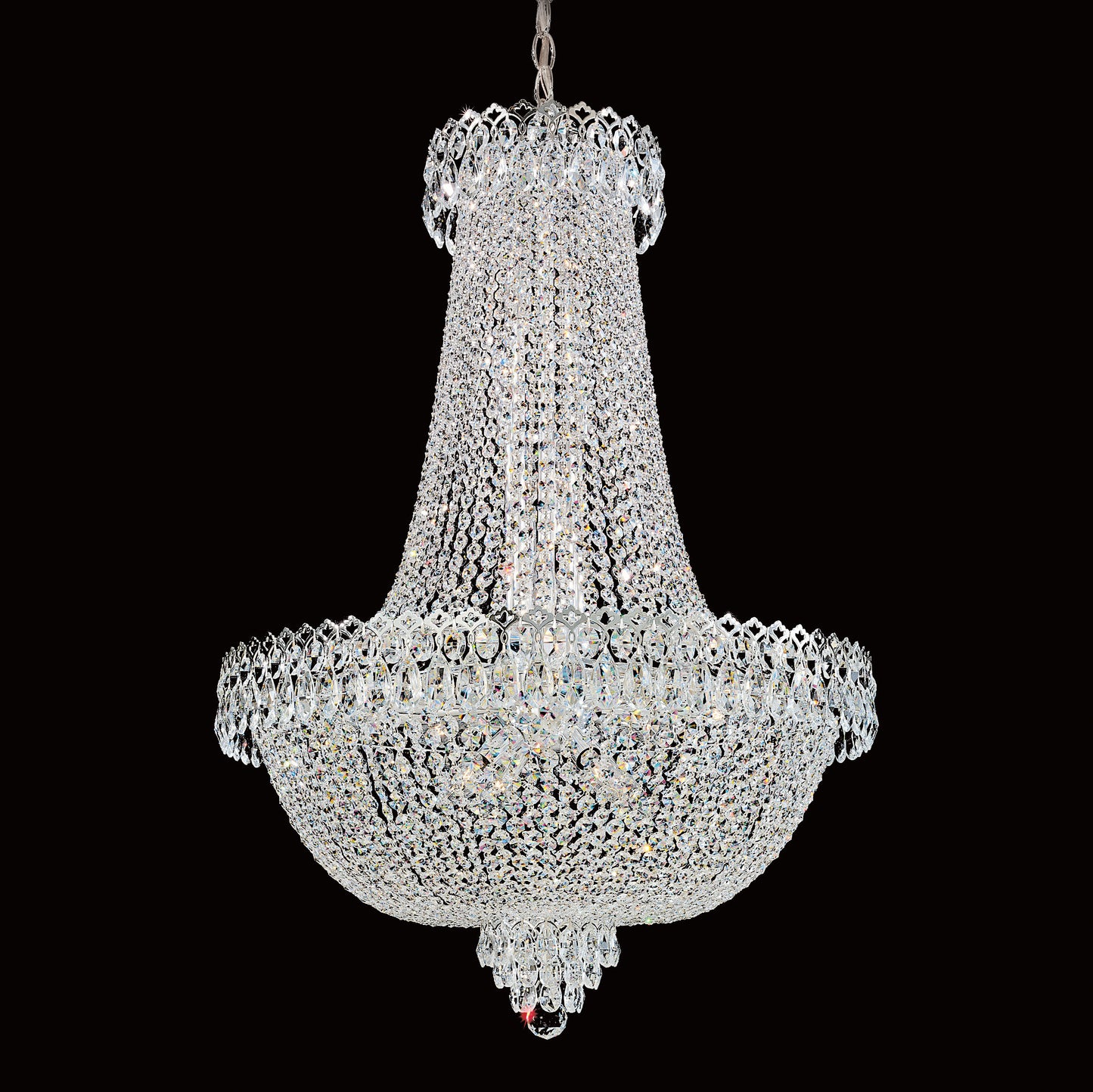 Camelot 22-Light Chandelier in Silver With Clear Gemcut CrystalBy Schonbek