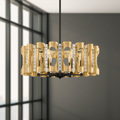 Schonbek Mr1006N-22H 6 Light Crystal Pendant, Heirloom GoldBy Schonbek