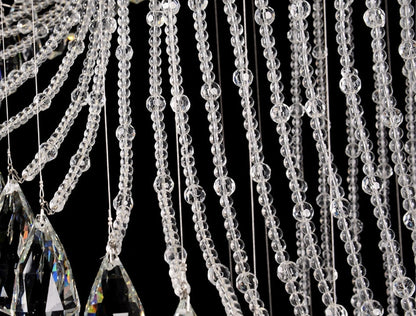 Mougins | Сhic Spiral Crystal Ceiling Led Chandelier, 23.6"By Miron Demid LLC