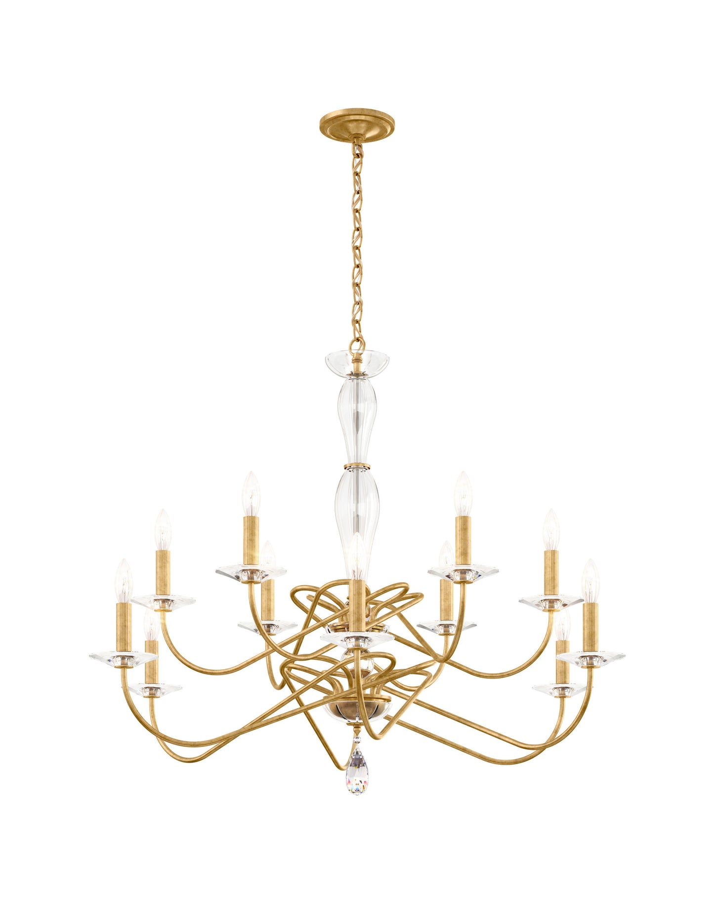 Schonbek Vx1012N-22H 12 Light Crystal Chandelier, Heirloom GoldBy Schonbek