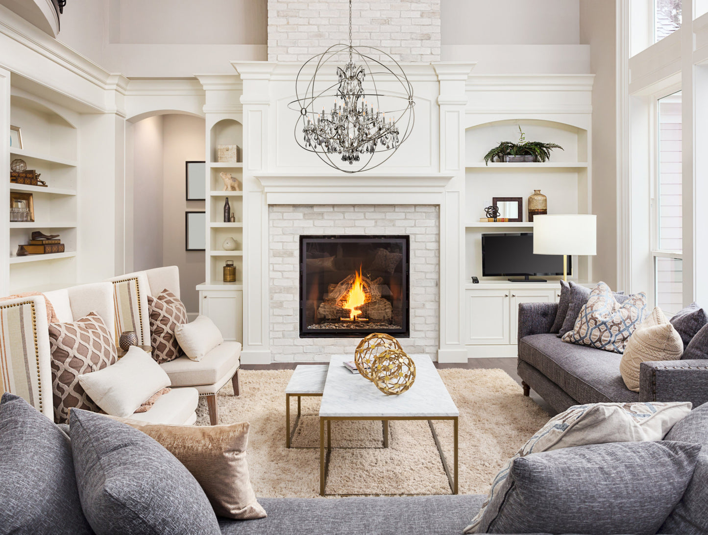 Elegant Lighting 1130G60-SS/RC Geneva 25 Light 60"W Crystal - Dark BronzeBy Elegant Furniture & Lighting