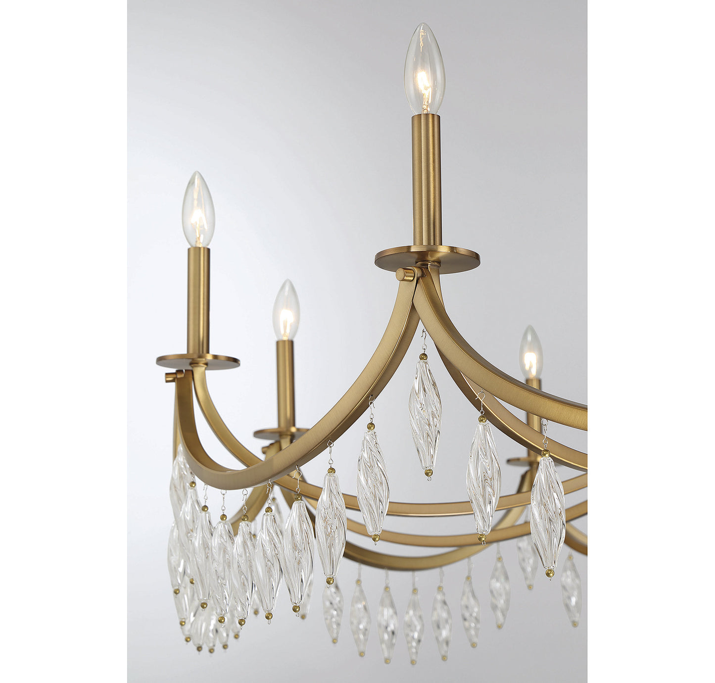 Kameron 10-Light Chandelier, Warm BrassBy Savoy House