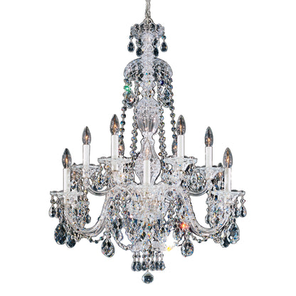 Schonbek 2997-40S 12 Light Crystal Chandelier, Polished SilverBy Schonbek