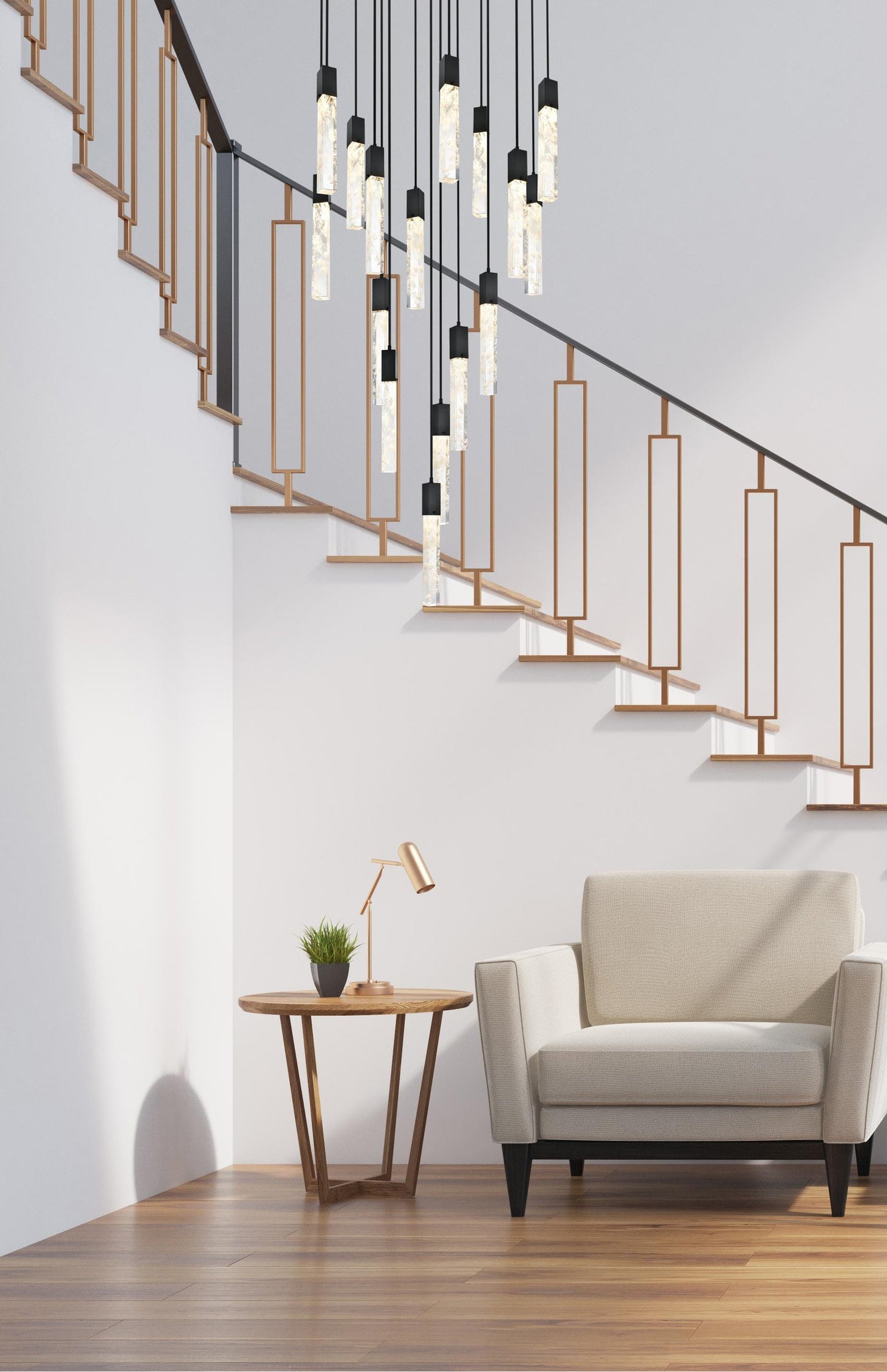 Home Living 36" Chandelier, BlackBy Home Living