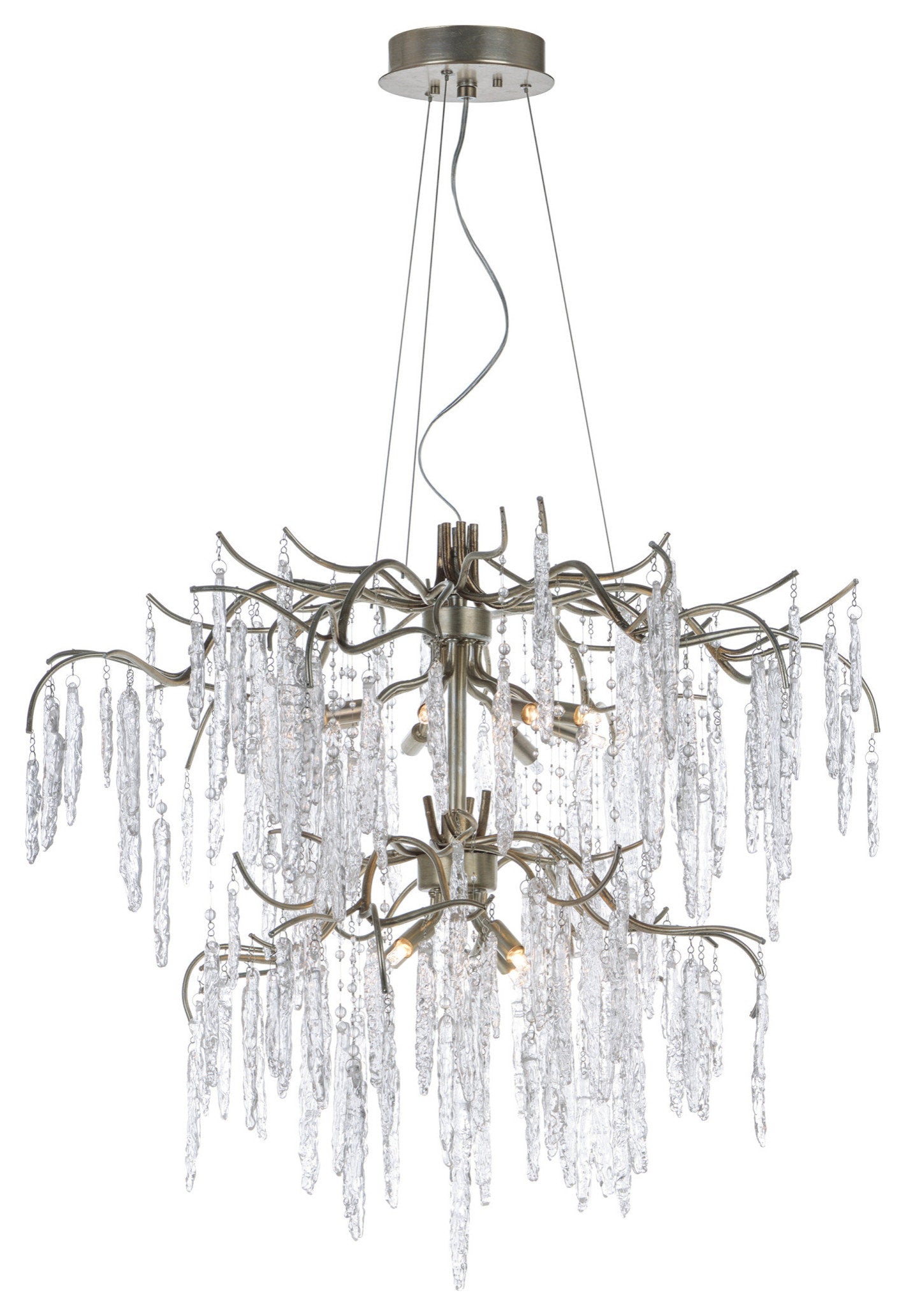 Maxim 26288 Willow 35"W 12 Light Branch-Like Chandelier - Silver GoldBy Maxim Lighting International