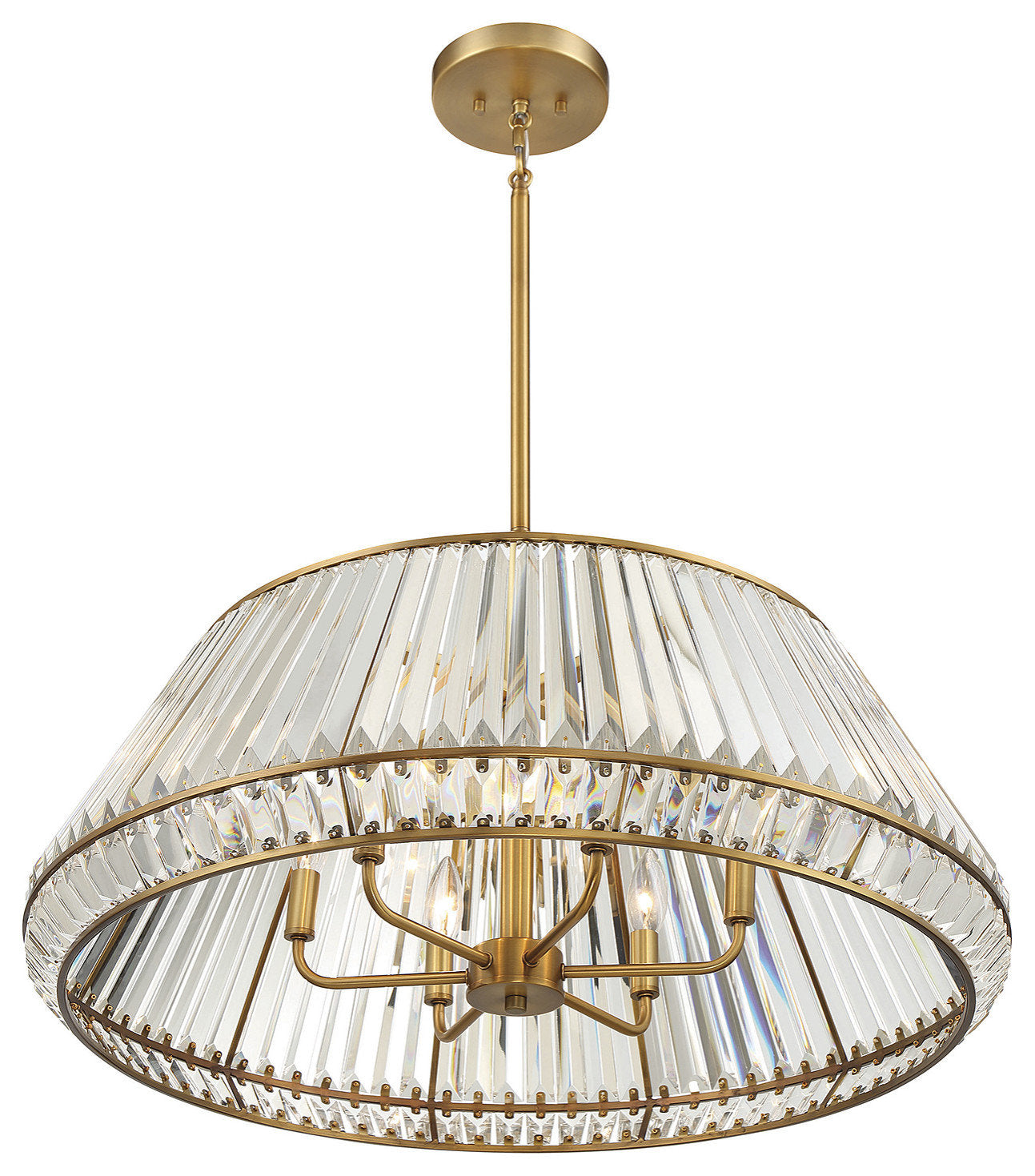Pyramid 6-Light Pendant in Warm BrassBy Savoy House