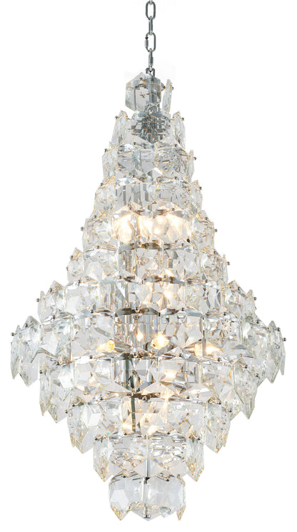 Clear Crystal Chandelier With Chrome HardwareBy Design Living