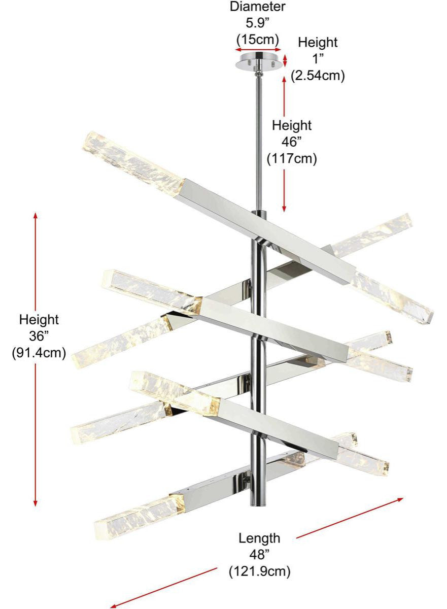 Ari 12 Light Pendant, ChromeBy Elegant Furniture & Lighting