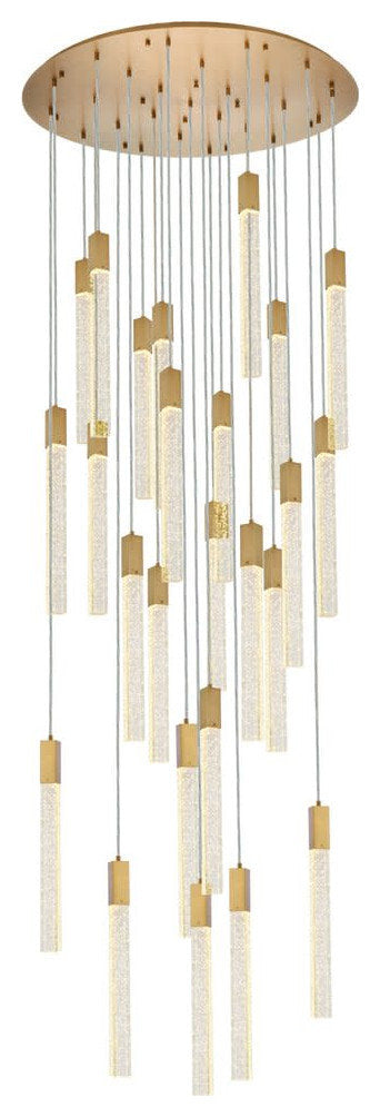 Elegant Lighting 2067G42 Weston 25 Light 42"W LED Crystal Multi - Satin GoldBy Elegant Furniture & Lighting