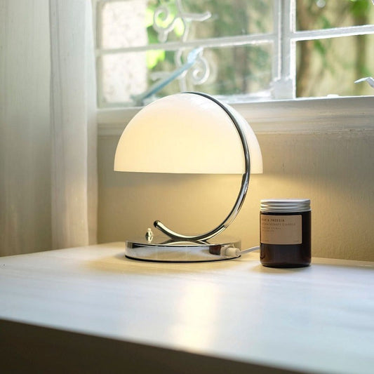 NovaOrb Retro Space Age Table Lamp �C Futuristic Glow for Home and Office