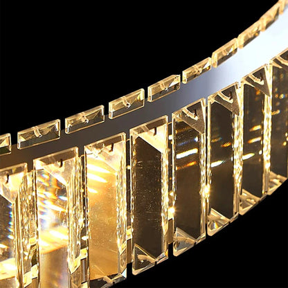 Agrate Conturbia | Stunning Cascading Crystal Rings Pendant Chandelier, Dia19.7+27.6+11.8+19.7+11.8'By Miron Demid LLC