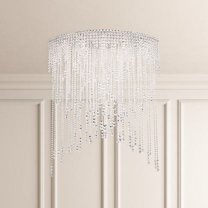 Schonbek Ch4803N-401H 8 Light Crystal Semi-Flush, Polished Stainless SteelBy Schonbek